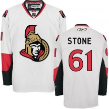 Men's Reebok Ottawa Senators Mark Stone White Away Jersey - Authentic