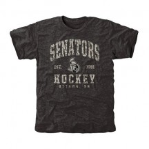 Men's Ottawa Senators Black Camo Stack Tri-Blend T-Shirt -