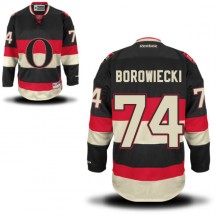 Men's Reebok Ottawa Senators Mark Borowiecki Black Alternate Jersey - - Premier