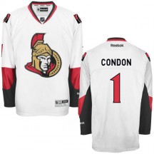 Men's Reebok Ottawa Senators Mike Condon White Away Jersey - - Premier