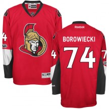 Men's Reebok Ottawa Senators Mark Borowiecki Red Home Centennial Patch Jersey - Premier