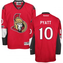 Men's Reebok Ottawa Senators Tom Pyatt Red Home Centennial Patch Jersey - Authentic