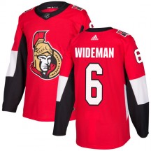Men's Adidas Ottawa Senators Chris Wideman Red Jersey - Authentic