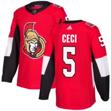 Men's Adidas Ottawa Senators Cody Ceci Red Jersey - Authentic