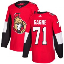 Men's Adidas Ottawa Senators Gabriel Gagne Red Jersey - Authentic