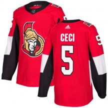 Men's Adidas Ottawa Senators Cody Ceci Red Home Jersey - Premier