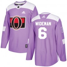 Men's Adidas Ottawa Senators Chris Wideman Purple Fights Cancer Practice Jersey - Authentic