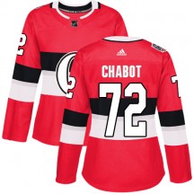 Women's Adidas Ottawa Senators Thomas Chabot Red 2017 100 Classic Jersey - Authentic
