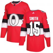 Youth Adidas Ottawa Senators Zack Smith Red 2017 100 Classic Jersey - Authentic