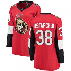 Women's Fanatics Branded Ottawa Senators Zack Ostapchuk Red Home Jersey - Breakaway