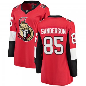 Women's Fanatics Branded Ottawa Senators Jake Sanderson Red Home Jersey - Breakaway