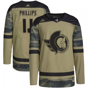 Youth Adidas Ottawa Senators Chris Phillips Camo Military Appreciation Practice Jersey - Authentic