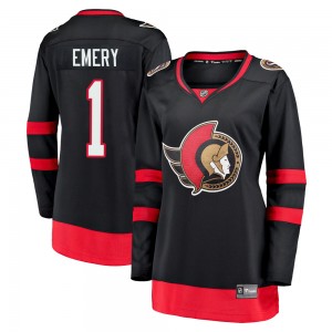 Women's Fanatics Branded Ottawa Senators Ray Emery Black Breakaway 2020/21 Home Jersey - Premier