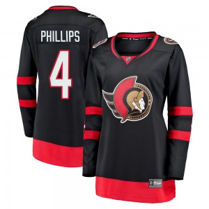 Women's Fanatics Branded Ottawa Senators Chris Phillips Black Breakaway 2020/21 Home Jersey - Premier