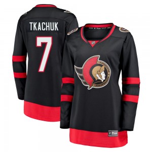 Women's Fanatics Branded Ottawa Senators Brady Tkachuk Black Breakaway 2020/21 Home Jersey - Premier