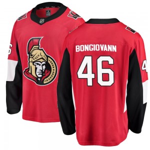 Youth Fanatics Branded Ottawa Senators Wyatt Bongiovanni Red Home Jersey - Breakaway