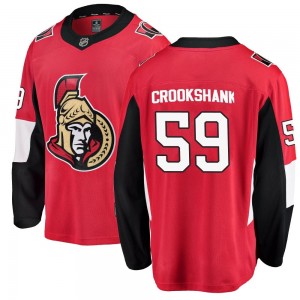 Youth Fanatics Branded Ottawa Senators Angus Crookshank Red Home Jersey - Breakaway