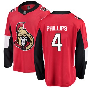 Youth Fanatics Branded Ottawa Senators Chris Phillips Red Home Jersey - Breakaway