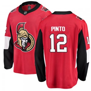 Youth Fanatics Branded Ottawa Senators Shane Pinto Red Home Jersey - Breakaway