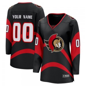 Women's Fanatics Branded Ottawa Senators Custom Black Custom Special Edition 2.0 Jersey - Breakaway