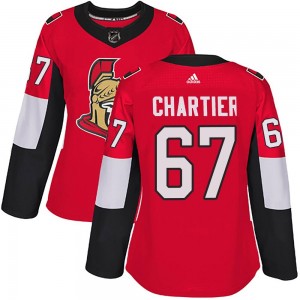 Women's Adidas Ottawa Senators Rourke Chartier Red Home Jersey - Authentic