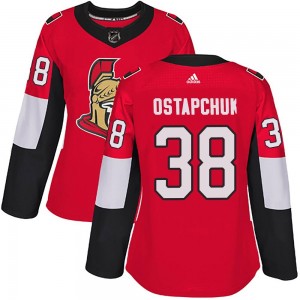 Women's Adidas Ottawa Senators Zack Ostapchuk Red Home Jersey - Authentic
