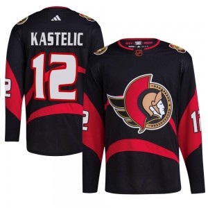 Youth Adidas Ottawa Senators Mark Kastelic Black Reverse Retro 2.0 Jersey - Authentic