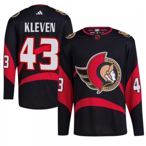 Youth Adidas Ottawa Senators Tyler Kleven Black Reverse Retro 2.0 Jersey - Authentic