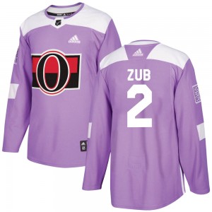Men's Adidas Ottawa Senators Artem Zub Purple Fights Cancer Practice Jersey - Authentic