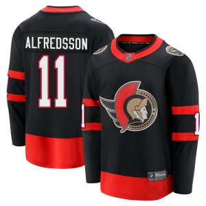 Men's Fanatics Branded Ottawa Senators Daniel Alfredsson Black Breakaway 2020/21 Home Jersey - Premier