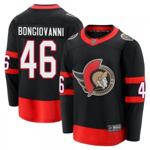 Men's Fanatics Branded Ottawa Senators Wyatt Bongiovanni Black Breakaway 2020/21 Home Jersey - Premier