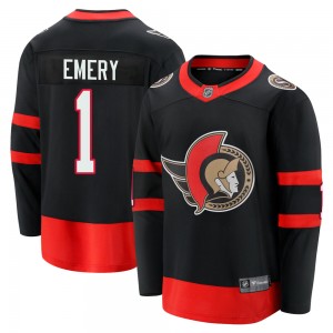Men's Fanatics Branded Ottawa Senators Ray Emery Black Breakaway 2020/21 Home Jersey - Premier