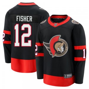 Men's Fanatics Branded Ottawa Senators Mike Fisher Black Breakaway 2020/21 Home Jersey - Premier