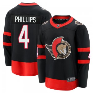 Men's Fanatics Branded Ottawa Senators Chris Phillips Black Breakaway 2020/21 Home Jersey - Premier