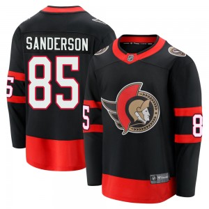 Men's Fanatics Branded Ottawa Senators Jake Sanderson Black Breakaway 2020/21 Home Jersey - Premier
