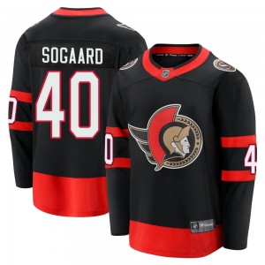 Men's Fanatics Branded Ottawa Senators Mads Sogaard Black Breakaway 2020/21 Home Jersey - Premier