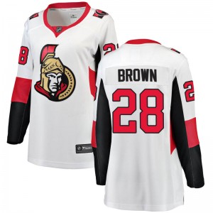 Women's Fanatics Branded Ottawa Senators Connor Brown White Away Jersey - Breakaway