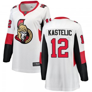 Women's Fanatics Branded Ottawa Senators Mark Kastelic White Away Jersey - Breakaway