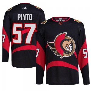 Men's Adidas Ottawa Senators Shane Pinto Black Reverse Retro 2.0 Jersey - Authentic