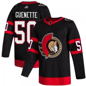Youth Adidas Ottawa Senators Maxence Guenette Black 2020/21 Home Jersey - Authentic