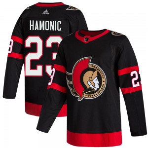 Youth Adidas Ottawa Senators Travis Hamonic Black 2020/21 Home Jersey - Authentic