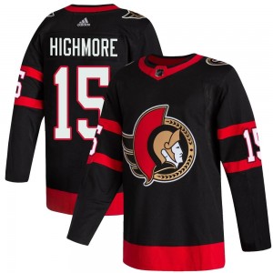 Youth Adidas Ottawa Senators Matthew Highmore Black 2020/21 Home Jersey - Authentic