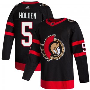 Youth Adidas Ottawa Senators Nick Holden Black 2020/21 Home Jersey - Authentic
