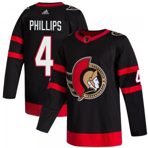 Youth Adidas Ottawa Senators Chris Phillips Black 2020/21 Home Jersey - Authentic