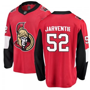 Men's Fanatics Branded Ottawa Senators Roby Jarventie Red Home Jersey - Breakaway