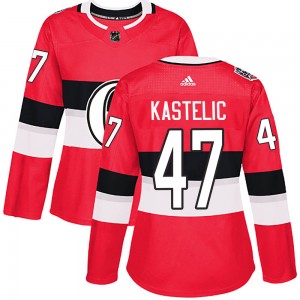 Women's Adidas Ottawa Senators Mark Kastelic Red 2017 100 Classic Jersey - Authentic