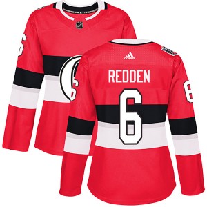 Women's Adidas Ottawa Senators Wade Redden Red 2017 100 Classic Jersey - Authentic