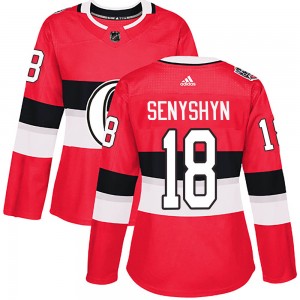Women's Adidas Ottawa Senators Zach Senyshyn Red 2017 100 Classic Jersey - Authentic
