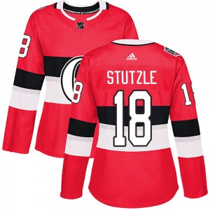 Women's Adidas Ottawa Senators Tim Stutzle Red 2017 100 Classic Jersey - Authentic
