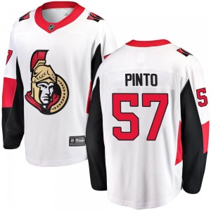 Men's Fanatics Branded Ottawa Senators Shane Pinto White Away Jersey - Breakaway